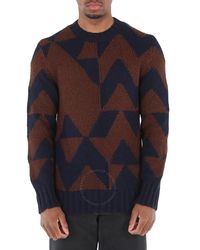 Moncler - Geometric Pattern Knitted Crewneck Sweater - Lyst
