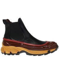 Burberry - Contrast Sole Leather Chelsea Boots - Lyst