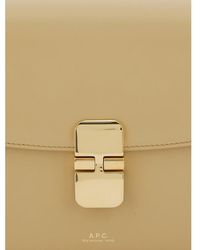 A.P.C. - Grace Small Crossbody Bag With Adjustable Shoulder Strap And Logo Plaque Closure On The Front - Lyst