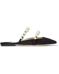 Jimmy Choo - Amaya Pearly Two-Band Suede Flats, Brand Size 34 Us - Lyst