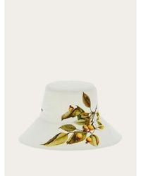 Ferragamo - Off Cotton Bucket Hat - Lyst