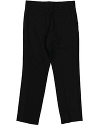 Burberry - Dover Wool Linen Cropped Tailored Trousers - Lyst