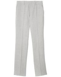 Burberry - Straight Leg Tailored Wool Trousers, Brand Size 52 (Waist - Lyst