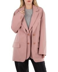 Tibi - Ladies Toffee Cassius Suiting Double Layer Liam Blazer - Lyst