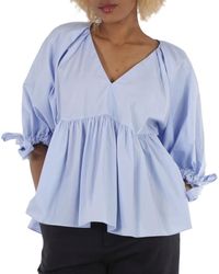 3.1 Phillip Lim - Ladies V Neck Cotton Poplin Top - Lyst
