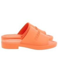 Ferragamo - Giuneva Logo Embossed Slides - Lyst