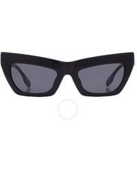 Burberry - Dark Grey Cat Eye Sunglasses Be4405f 409387 51 - Lyst