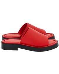 Ferragamo - Giunone Leather Slide Sandals - Lyst