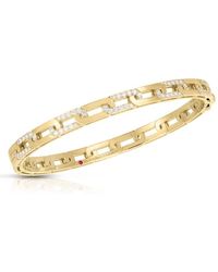 Roberto Coin - 18K Navarra Diamond Accents Slim Bangle - Lyst