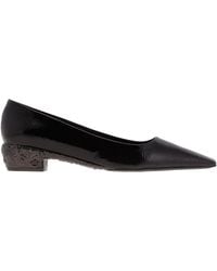 Ferragamo - Riace Laminated Leather Pumps - Lyst