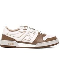 Fendi - Leather Low-Top Match Sneakers, Brand Size 8.5 Us - Lyst