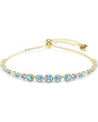 Swarovski - Imber Bracelet, Round Cut, 18K Finish - Lyst