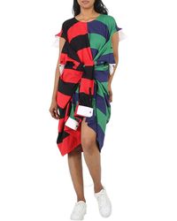 Burberry - Striped Cotton Reconstructed Rugby Shirt Dress - Lyst