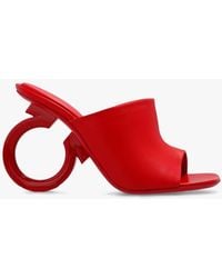 Ferragamo - Ferragamo Astro Heeled Mules - Lyst