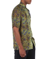 Burberry - Fish Scale-print Applique Short Sleeve Shirt - Lyst
