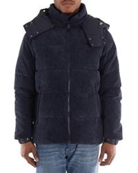 Save The Duck - Corduroy Hooded Padded Jacket - Lyst