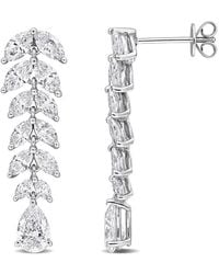 Created Forever - 4 3/4Ct Tw Pear-Shaped And Marquise-Cut Lab-Grown Diamond Drop Earrings - Lyst