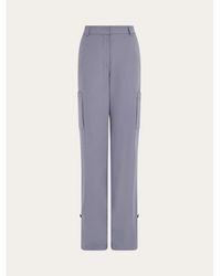 Ferragamo - Light Silk Trousers, Brand Size 42 (Us - Lyst