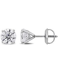 Created Forever - 2Ct Tw Lab-Grown Diamond Solitaire Stud Earrings - Lyst