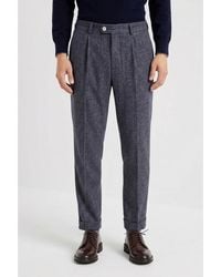 Brunello Cucinelli - Wool Tailored Trousers, Brand Size 54 (Us - Lyst