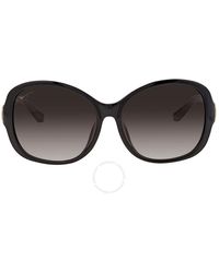Ferragamo - Gradient Round Sunglasses Sf744sla 001 59 - Lyst