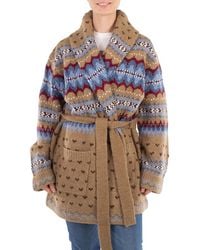 Polo Ralph Lauren - Jacquard Long Sleeve Wool Cardigan - Lyst