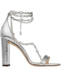 Jimmy Choo - Neena 100 Leather Sandals, Brand Size 36 Us - Lyst