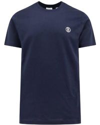 Burberry - Logo Embossed Cotton T Shirt - Lyst