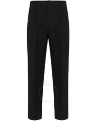 Emporio Armani - Seersucker Pleated-Waist Chinos Pants, Brand Size 50 (Us Size 40) - Lyst