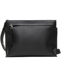 Loewe Mens Black T Messenger Bag