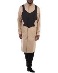Burberry - Soft Fawn Cotton Gabardine Reconstructed Print Car Coat, Brand Size 52 (Us - Lyst