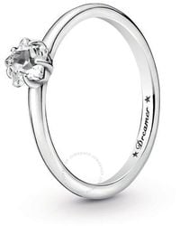 PANDORA - Sterling Celestial Sparkling Star Solitaire Ring - Lyst