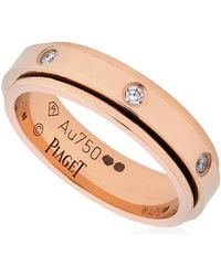 Piaget - Possession 18K Rose .13 Ct Rose Diamond Ring - Lyst