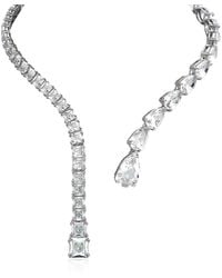 Swarovski - Matrix Necklace Open Rhodium Shiny Crystal - Lyst