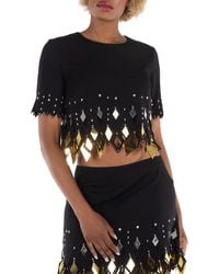 Rabanne - Ladies Embellished Crop Top, Brand Size 34 (Us - Lyst