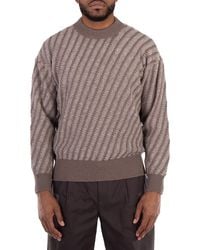 Emporio Armani - Crew-Neck Jacquard Sweater - Lyst