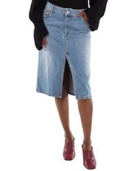 Stella McCartney - Falabella Chain Denim Skirt - Lyst