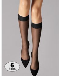 Wolford - Nude 8 Sheer Knee-high Stockings - Lyst