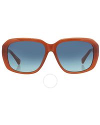 Guess - Blue Gradient Geometric Sunglasses Gu8233 44w 58 - Lyst