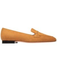 Bally - Daily Emblem Suede Leather Loafers, Brand Size 40 Us - Lyst