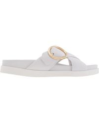 Bally - Elida Leather Slide Sandals, Brand Size 35 Us - Lyst