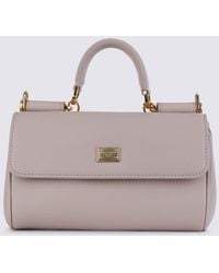 Dolce & Gabbana - Dolce & Gabbana Nude Leather My Sicily Small Top Handle Bag - Lyst