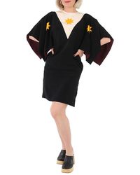 Burberry - Ladies Geometric Print Silk Crepe De Chine Cape Sleeve Dress, Brand Size 4 (Us - Lyst