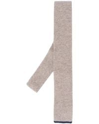 Brunello Cucinelli - Sand Knit Tie With Contrast Tip - Lyst