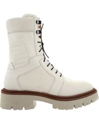 Ferragamo - Franklyn Leather Lace-Up Combat Boots - Lyst