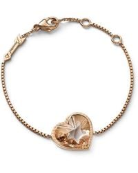 Baccarat - 18K Plated On Sterling, Crystal Heart And Star Charm Bracelet 2812903 - Lyst