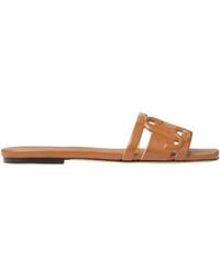 Jimmy Choo - Laran Nappa Leather Slides, Brand Size 34.5 Us - Lyst