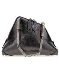 The Attico - Slate Leather La Scala Handbag Darkgrey Clutch - Lyst