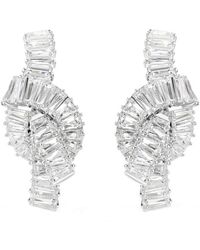 Swarovski - Matrix Baguette Cut Crystal Earrings - Lyst