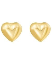 Tresorra - 14K Mini Puffed Heart Stud Earrings - Lyst